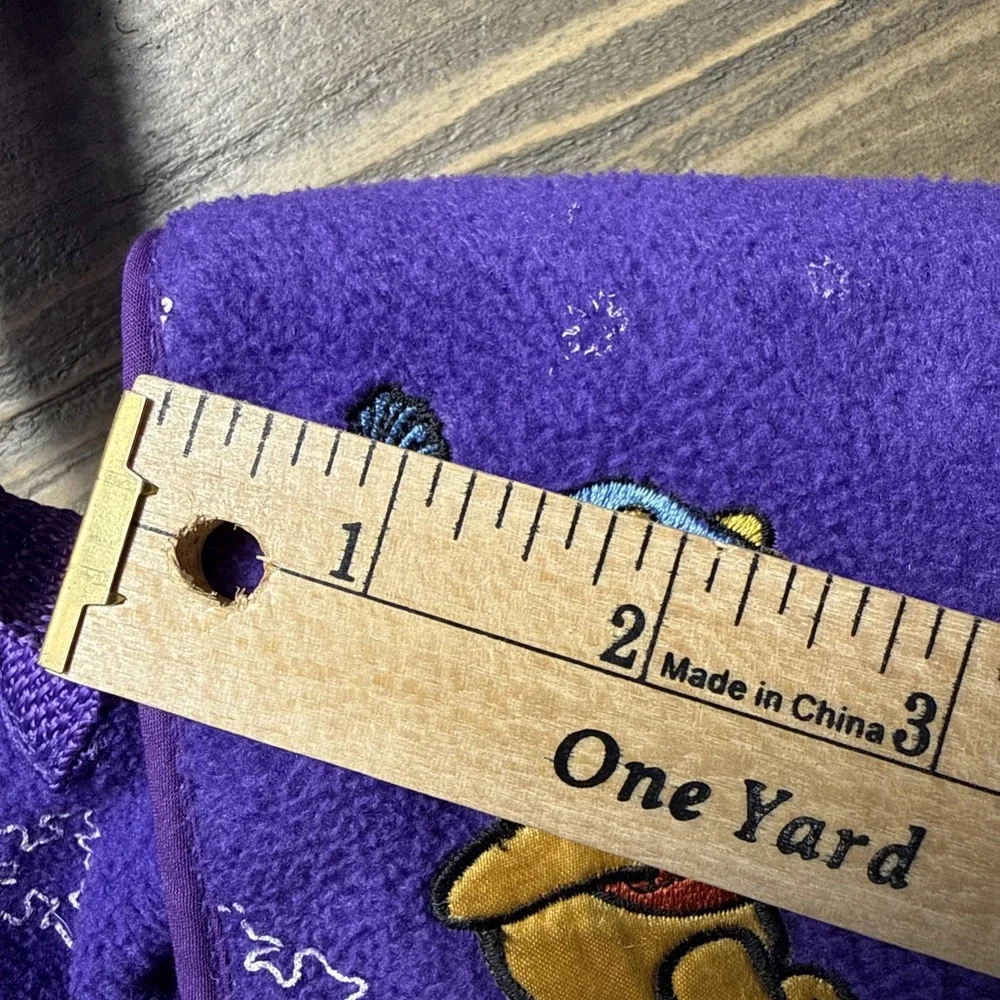 Vintage Disney‎ Winnie the Pooh Bag Kids Purple Fleece Snowflake Crossbody